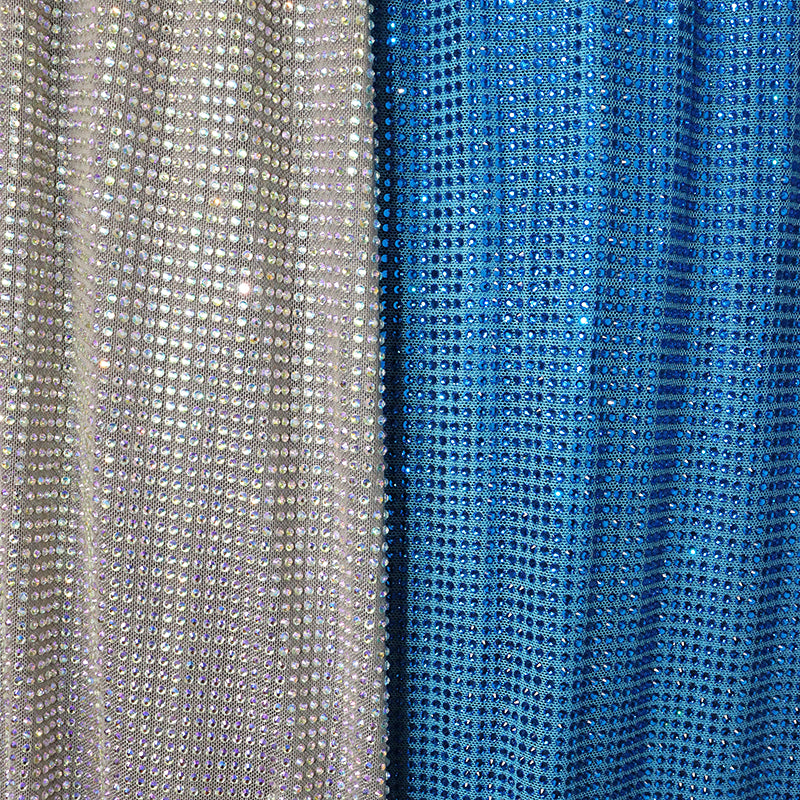 HORAE 18Yrs Factory Custom High Elastic Rhinestone Fabric for Making Swimwear Party Dress Stage Wear