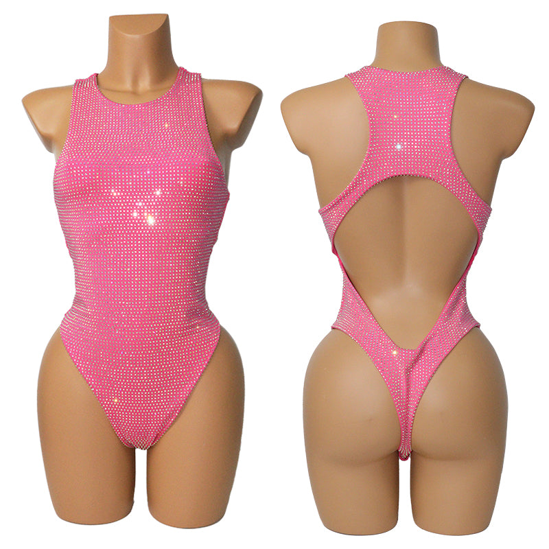 HORAE 18Yrs Factory Fully Custom Sparkly Rhinestone Bikini Swimwear with Low MOQ